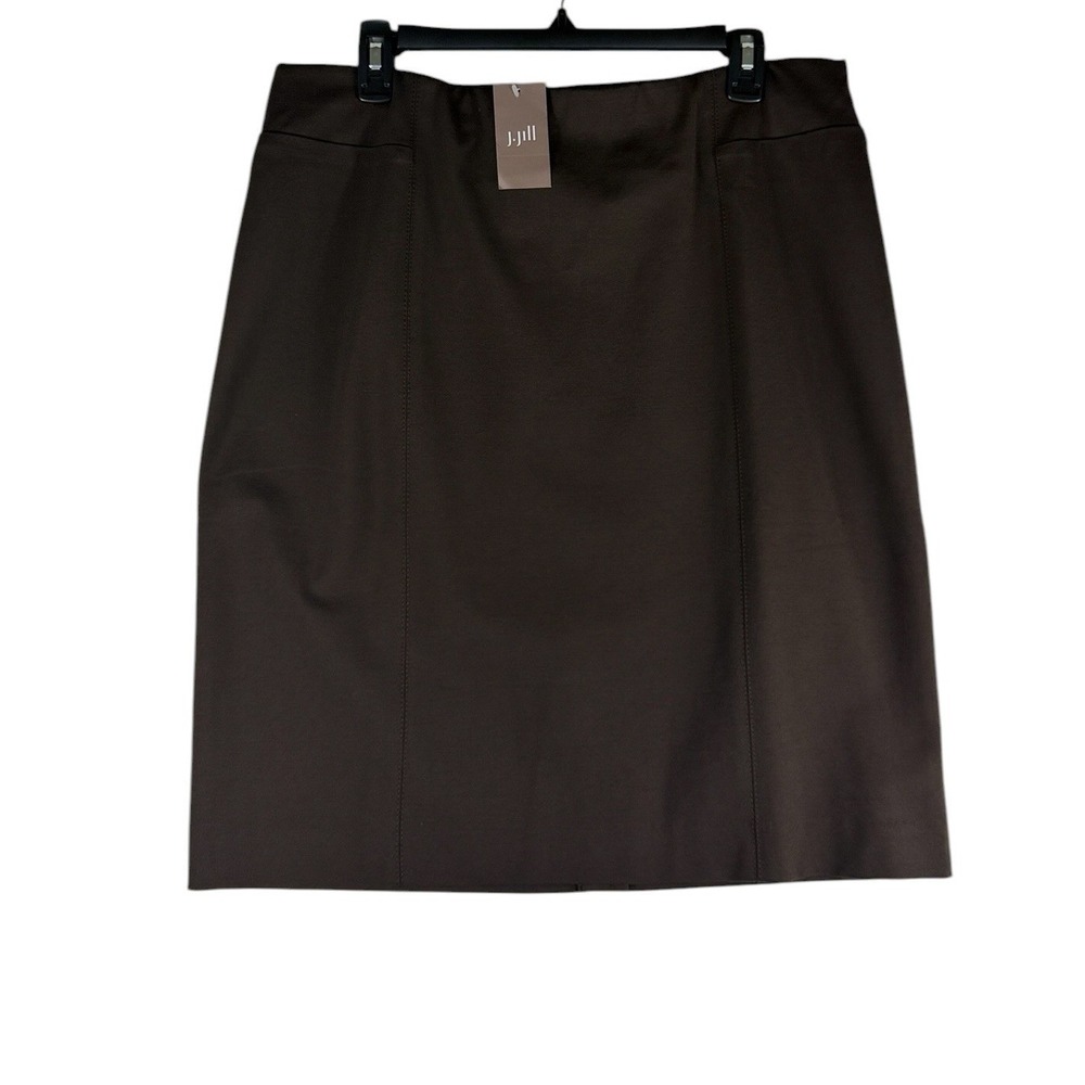 J.Jill Ponte Pencil Skirt Walnut‎ Brown Womens Tall Medium MT NWT